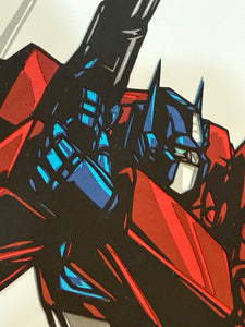 Transformers #13 Blank cover with Rick Sharif Original Blade Art (Optimus Prime close up)