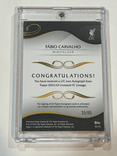 Load image into Gallery viewer, 2022-23 Topps Liverpool FC Fabio Carvalho Pink Rookie Autograph Auto RC #35/80

