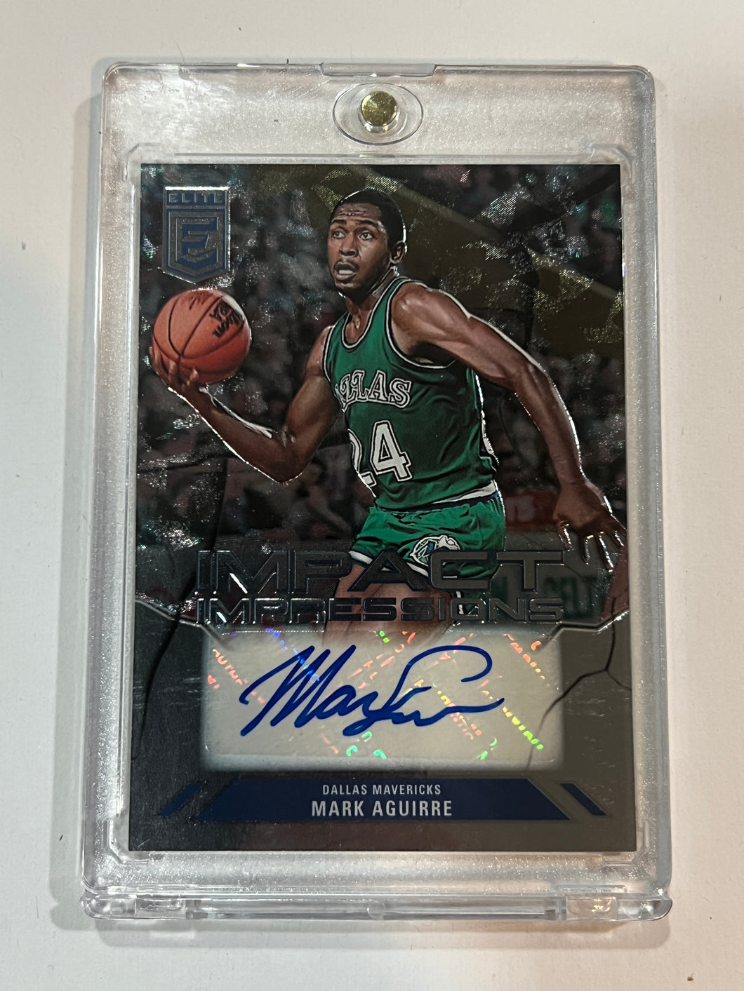 2023-24 Donruss Elite Impact Impressions Auto Mark Aguirre #II-MAD Mavericks