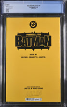 Load image into Gallery viewer, CGC 9.8 Absolute Batman #1 Jae Lee cover eighth printing
