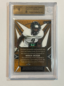 2021 Leaf Valiant Warren Jackson Purple XRC Rookie Auto #21/25 BGS 9.5/10