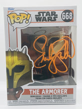Load image into Gallery viewer, The Armorer 668 Star Wars Funko Pop signed by Emily Swallow
