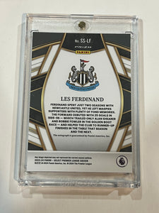 2023-24 Select Premier League Les Ferdinand Silver Prizm Auto Autograph #SS-LF