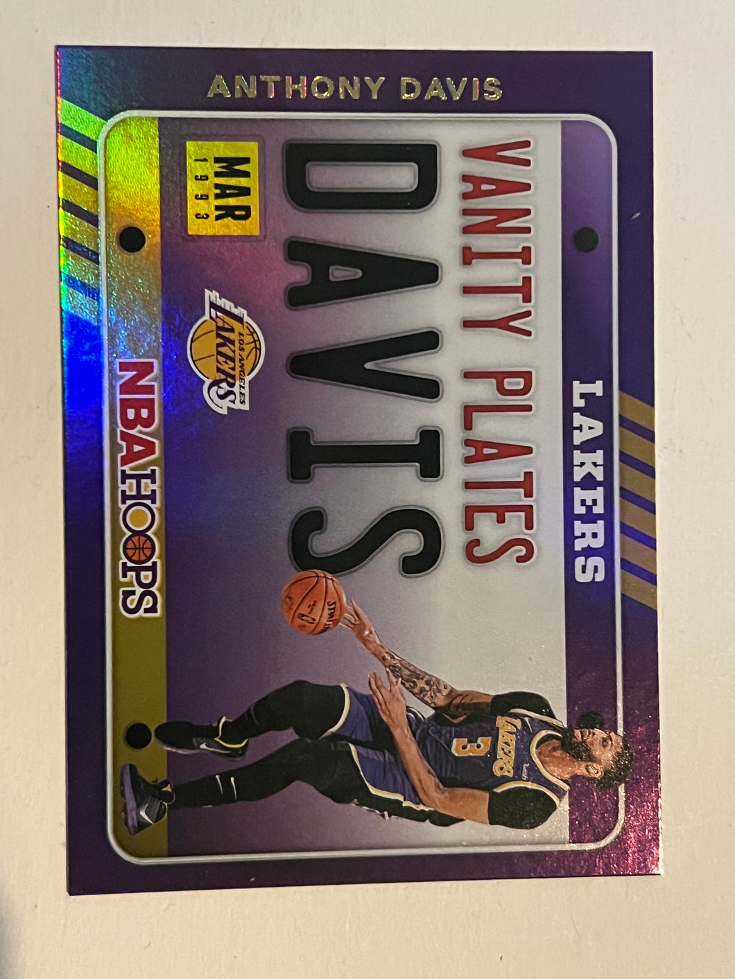 Anthony Davis #7 (Winter Gold) 2020 Panini Hoops Vanity Plates