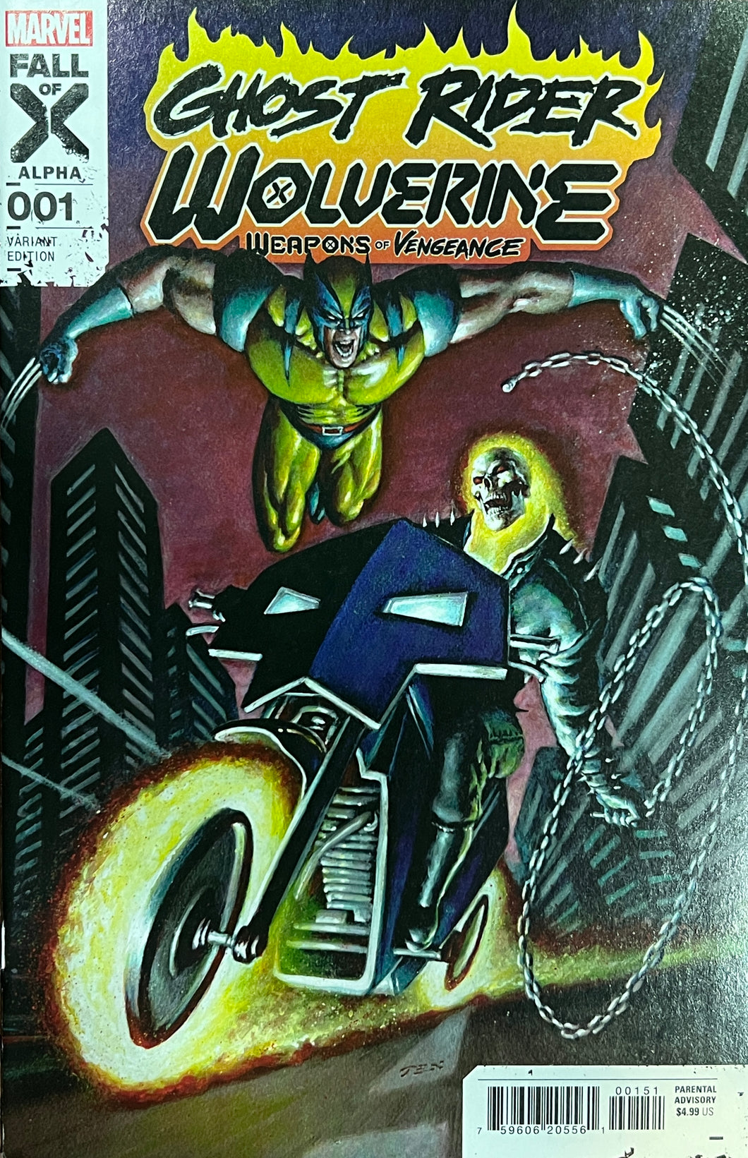 Ghost Rider Wolverine Weapons Of Vengeance Alpha #1 (One Shot)  Variant Mark Texeira Cover