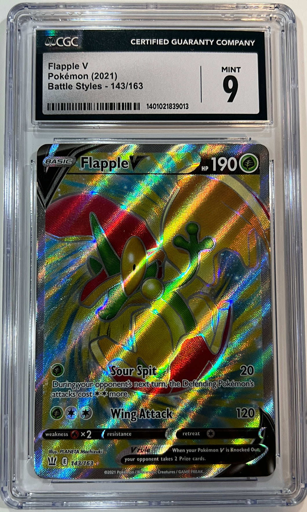 Flapple V 143/163 Battle Styles (2021) CGC 9 Mint