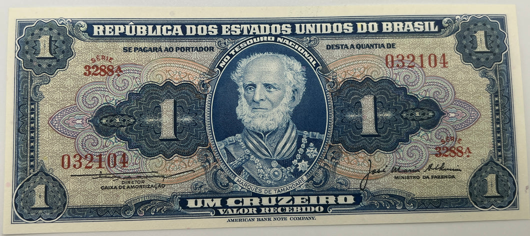 Brazil, 1 cruzeiro (1956), UNC