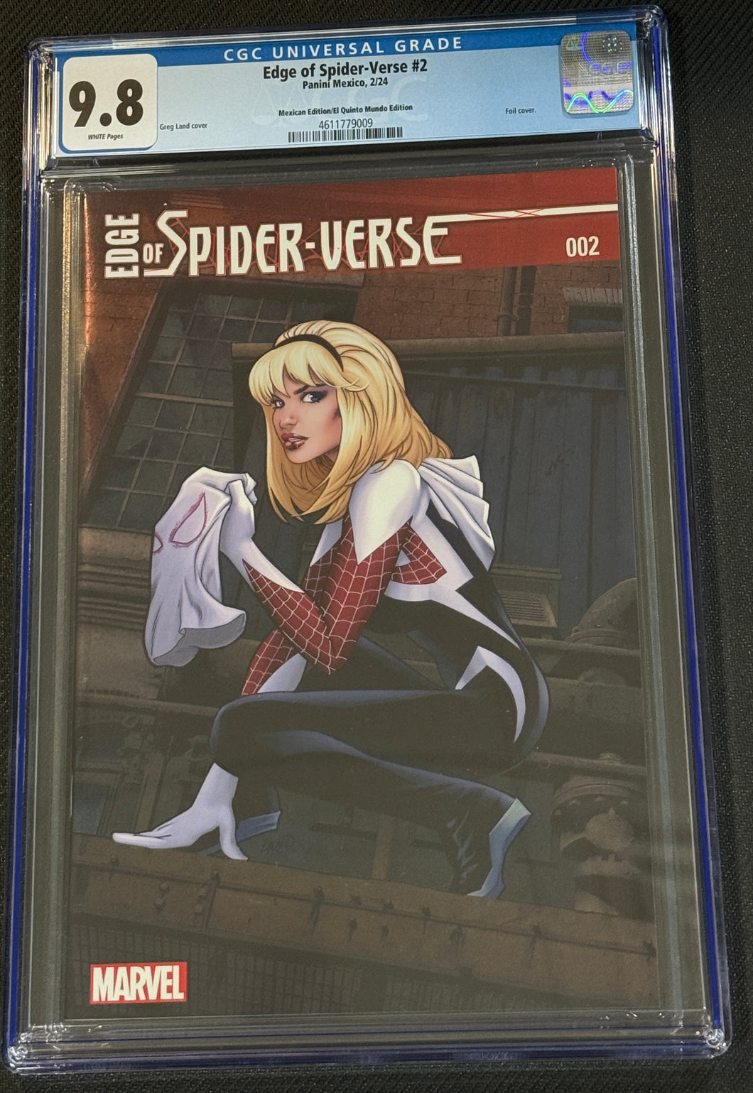 CGC 9.8 Edge of Spider-Verse #2 El Quinto Mundo Mexican Foil Edition