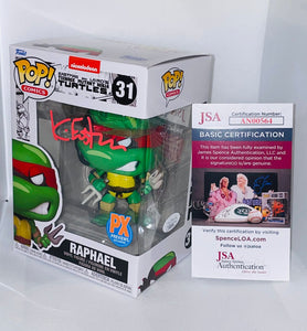 Raphael 31 Eastman and Laird's Teenage Mutant Ninja Turtles PX Previews exclusive funko pop signed by Kevin Eastman in red paint pen