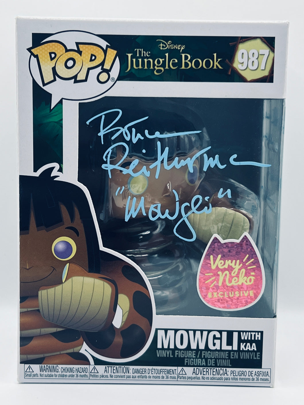 Mowgli with Kaa 987 Very Neko exclusive funko signed by Bruce Reitherman