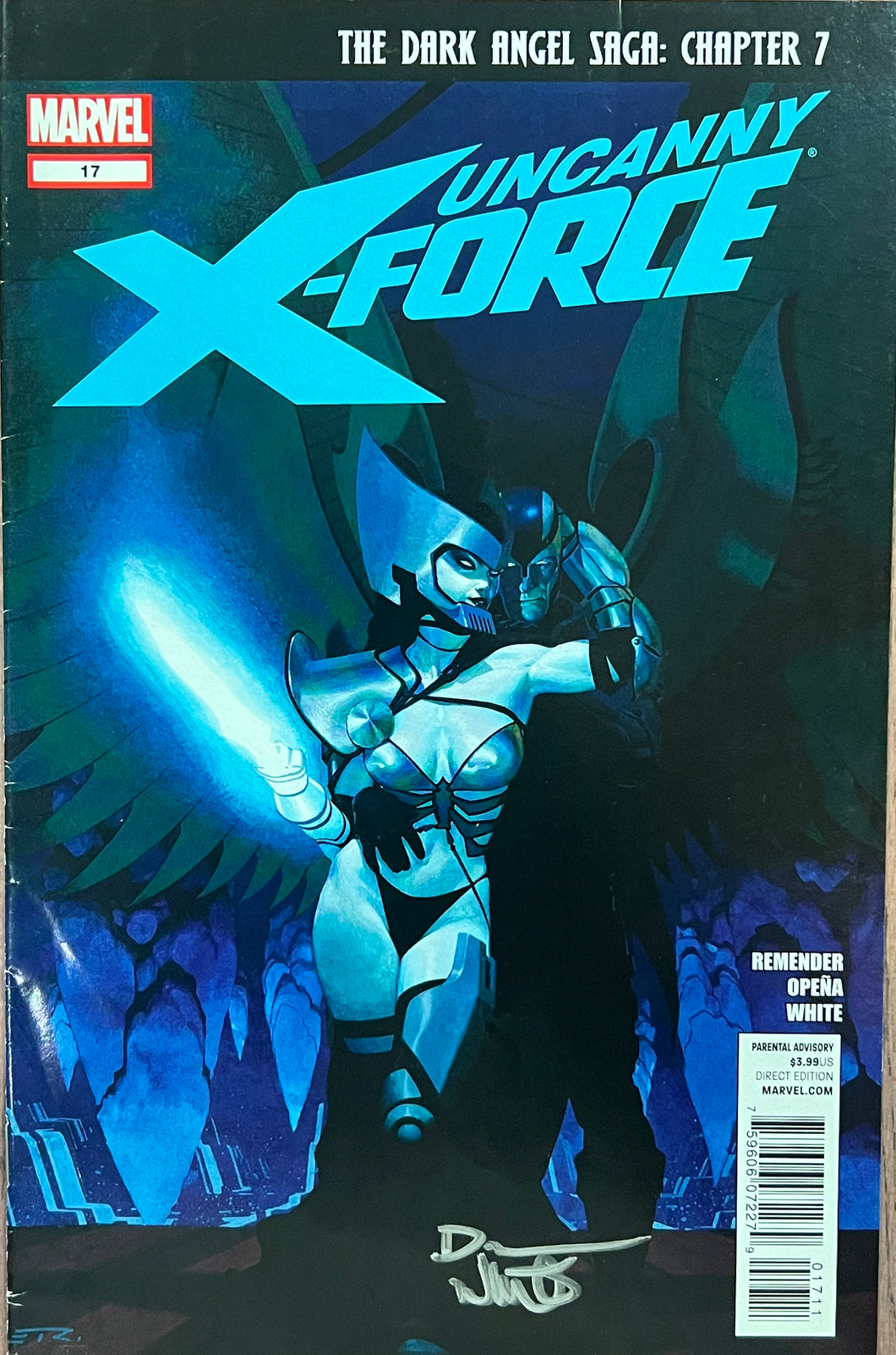 Uncanny X-Force #17 signed by Dean White