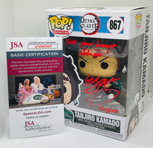Load image into Gallery viewer, Tanjiro Kamado 867 Demon Slayer Funko Pop signed by Zack Aguilar (569)
