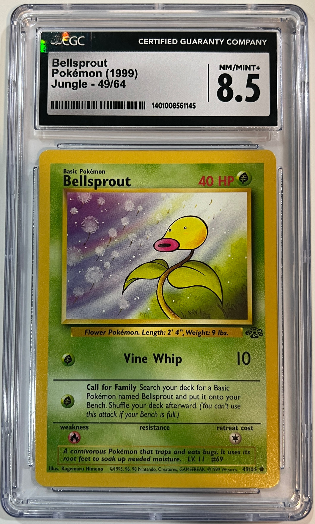 Bellsprout 49/64 Jungle (1999) CGC 8.5 Mint +