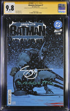 Load image into Gallery viewer, CGCSS 9.8 Absolute Batman #7 First Printing Signed by Nick Dragotta and Scott Snyder
