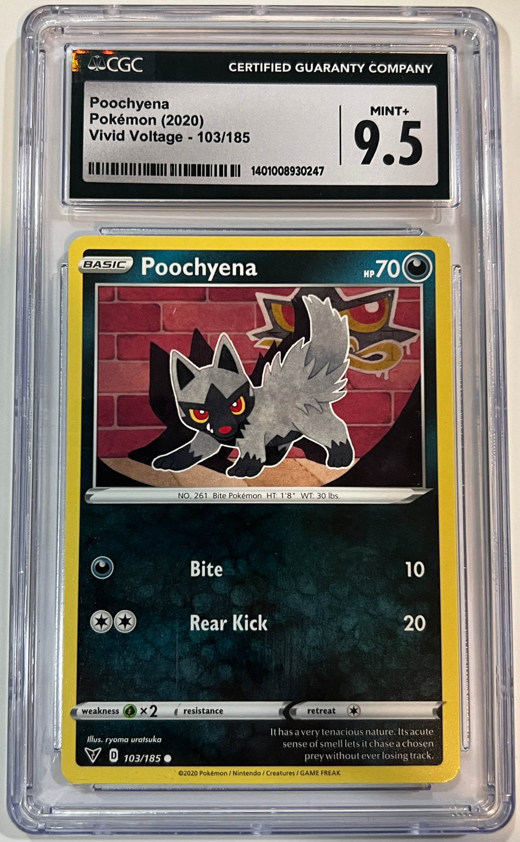 Poochyena 103/185 Vivid Voltage (2020) CGC 9.5 Mint +