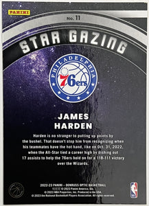 James Harden #11 2022 Panini Donruss Optic Star Gazing
