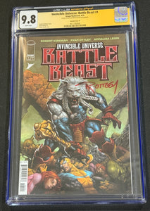 CGC x JSA 9.8 Invincible Universe : Battle Beast #1 signed by Ryan Ottley