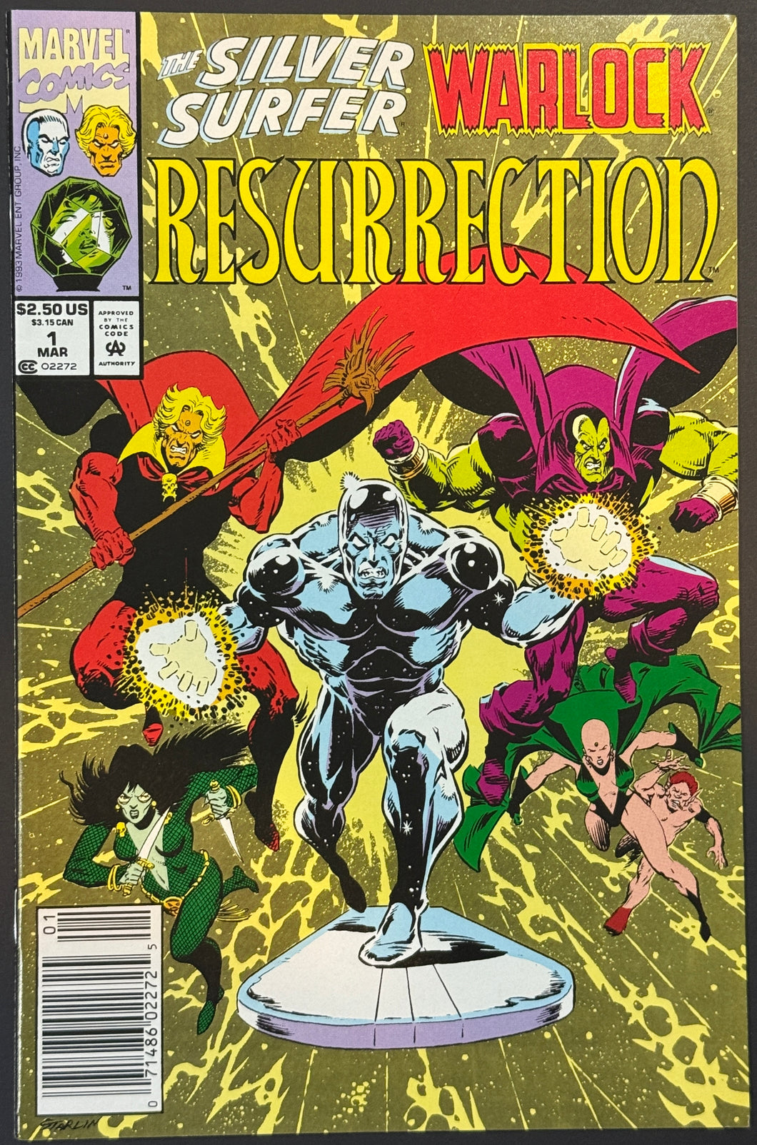 Silver Surfer Warlock Resurrection #1 (1993) Newsstand Jim Starlin cover