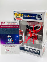 Load image into Gallery viewer, Austin St John Power Rangers Red Ranger #1374 Signed Funko Pop JSA Certified Autograph
