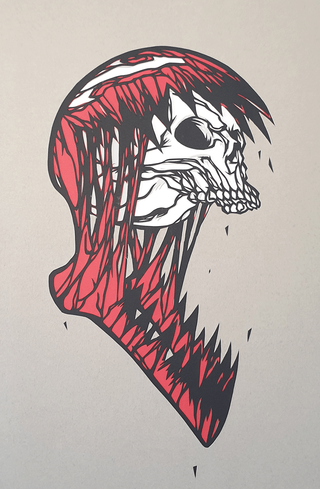 Carnage Skull by Rick Sharif [A3 Size (297 x 420 mm) (11.7 x 16.5 in)]