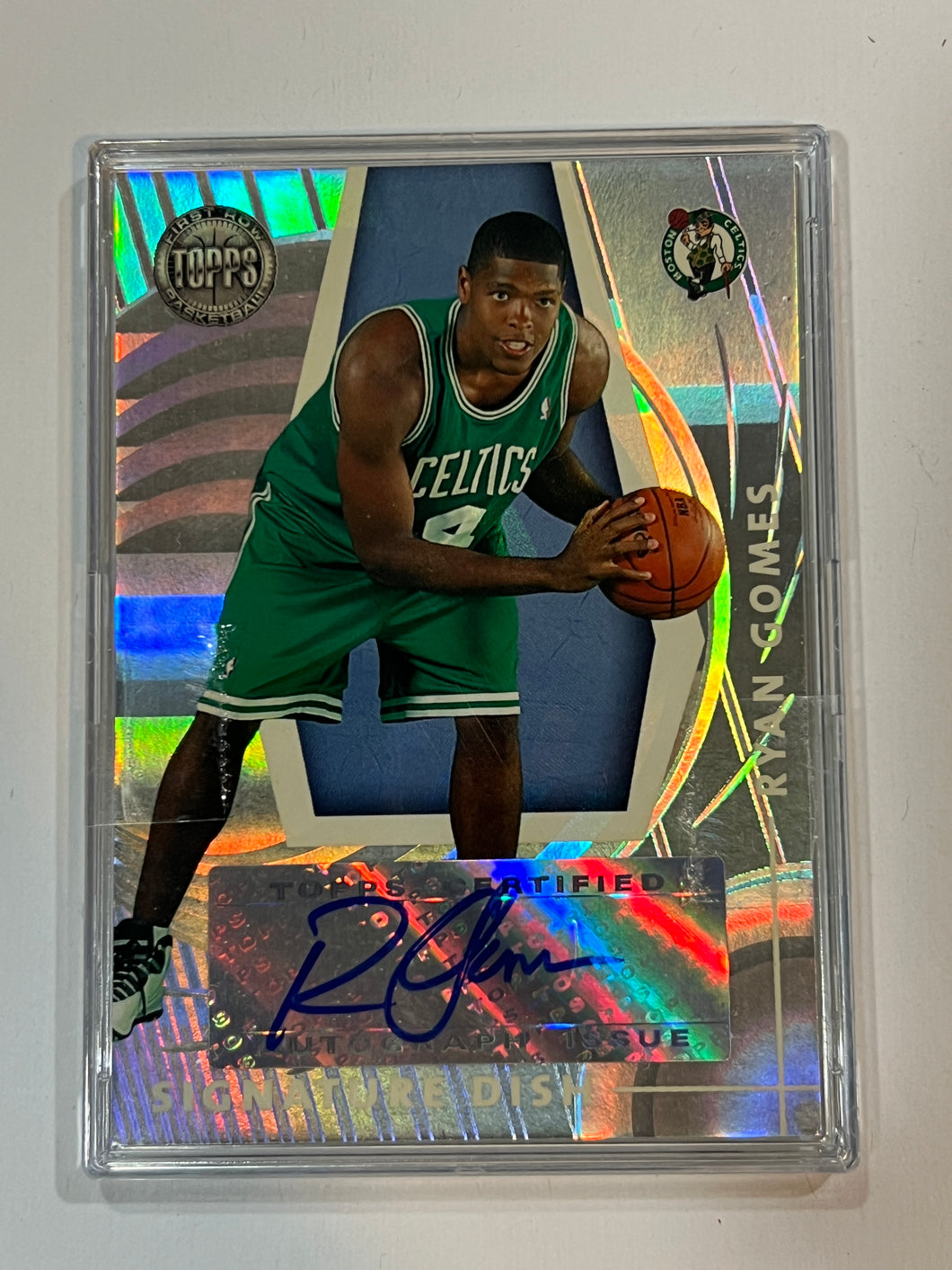 2005-06 Topps First Row Ryan Gomes Signature Dish Rookie Auto #60/190 Celtics
