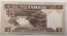Load image into Gallery viewer, Zambia, 5 Kwacha 1986-87, EF
