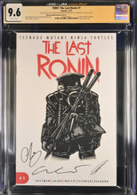 Load image into Gallery viewer, CGC x JSA 9.6 TMNT : The Last Ronin #1 Mexican Blank with blade art cutout and signed by Esau Escorza, Isaac Escorza &amp; Rick Sharif
