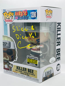 Killer Bee 1200 Naruto Shippuden Entertainment Earth Exclusive Funko Pop signed by Catero Colbert with quote and JSA CoA