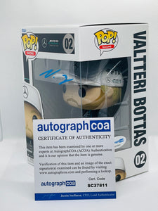 Valterri Bottas 02 Mercedes F1 Funko Pop signed by Valteri Bottas