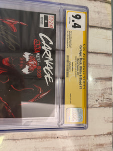 CGC SS 9.4 Carnage: Black, White & Blood #1 signed by Inhyuk Lee