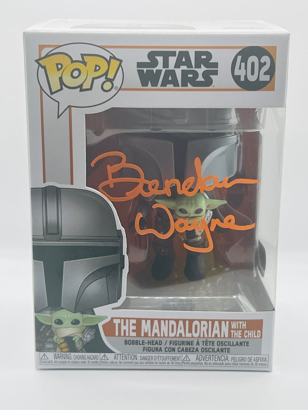 The Mandalorian with Child 402 Star Wars The Mandalorian signed by Brendan Wayne