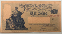 Load image into Gallery viewer, Argentina, 1 Peso, ND (1945-48), XF 75 years old
