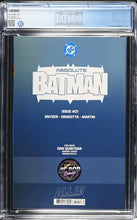 Load image into Gallery viewer, CGC 9.8 Absolute Batman #21 Quintana exclusive with Custom AB label
