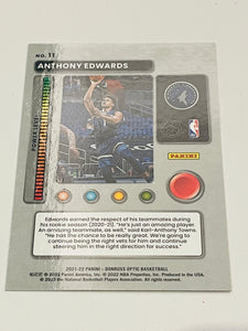 Anthony Edwards #11 2021 Panini Donruss Optic T Minus 3 2  1