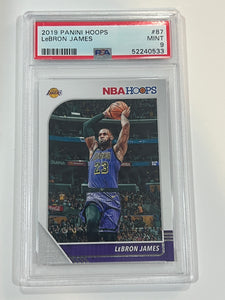 2019-20 Panini Hoops Lebron James #87 PSA 9