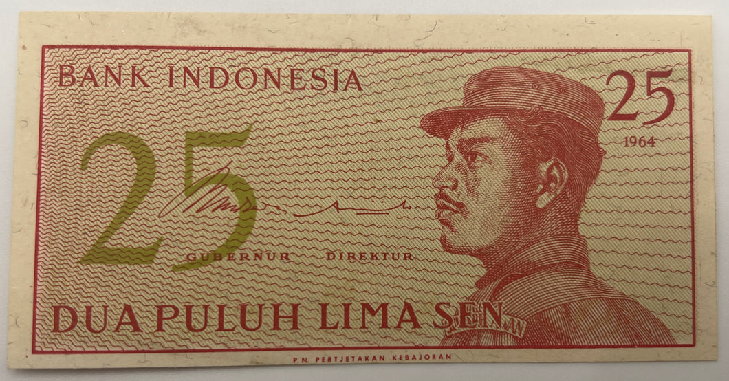 Indonesia, 25 Sen 1964, EF