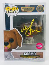 Load image into Gallery viewer, Cosmo 1207 Guardians of the Galaxy Vol. 3 Flocked funko pop signed by Maria Bakalova (Yellow paint pen)
