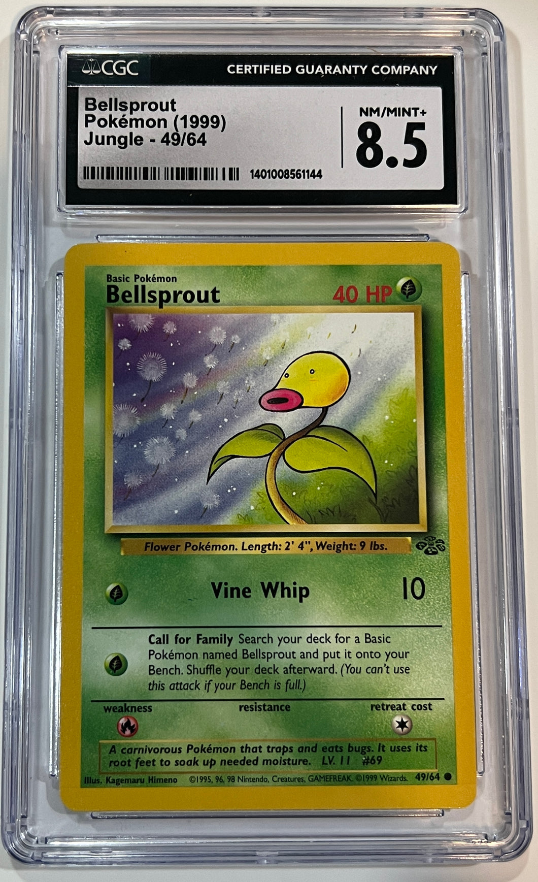 Bellsprout 49/64 Jungle (1999) CGC 8.5 Mint +
