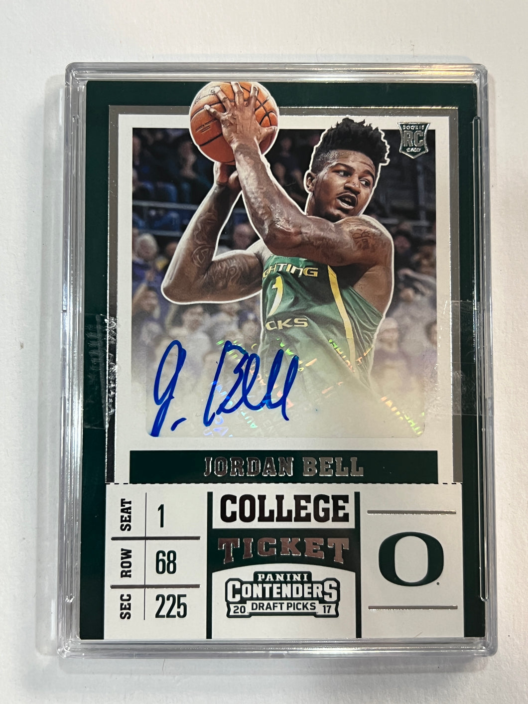 2017-18 Contenders Draft Picks Jordan Bell College Ticket Rookie Auto RC #90
