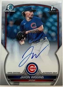 2023 Bowman Chrome Draft Jaxon Wiggins 1st Prospect Auto Autograph #CDA-JWG Cubs