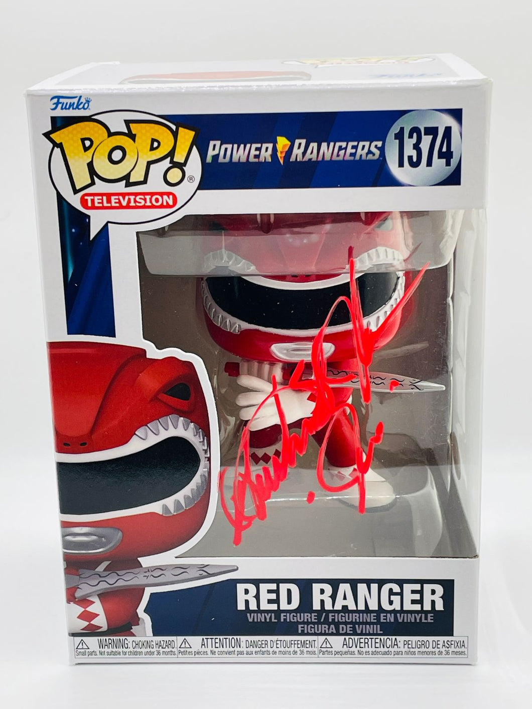 Austin St John Power Rangers Red Ranger #1374 Signed Funko Pop JSA Certified Autograph