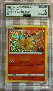 Victini Holo 5/15 McDonalds 2022 Match & Battle Packs AGS 10