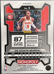 Dejounte Murray [Purple] #5 2023 Panini Prizm Monopoly