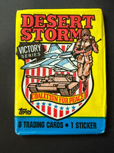 Load image into Gallery viewer, 1991 Topps Desert Storm Trading Cards Unopened Wax Packs
