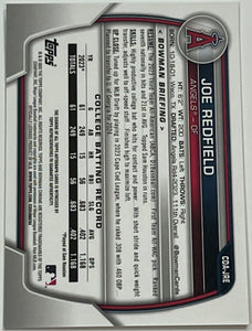 2023 Bowman Chrome Draft Joe Redfield 1st Prospect Auto Autograph #CPA-JR Angels