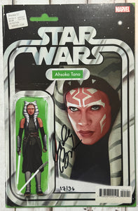 Star Wars : Ahsoka #1 John Tyler Christopher Action Figure Variant signed by Rodney Barnes