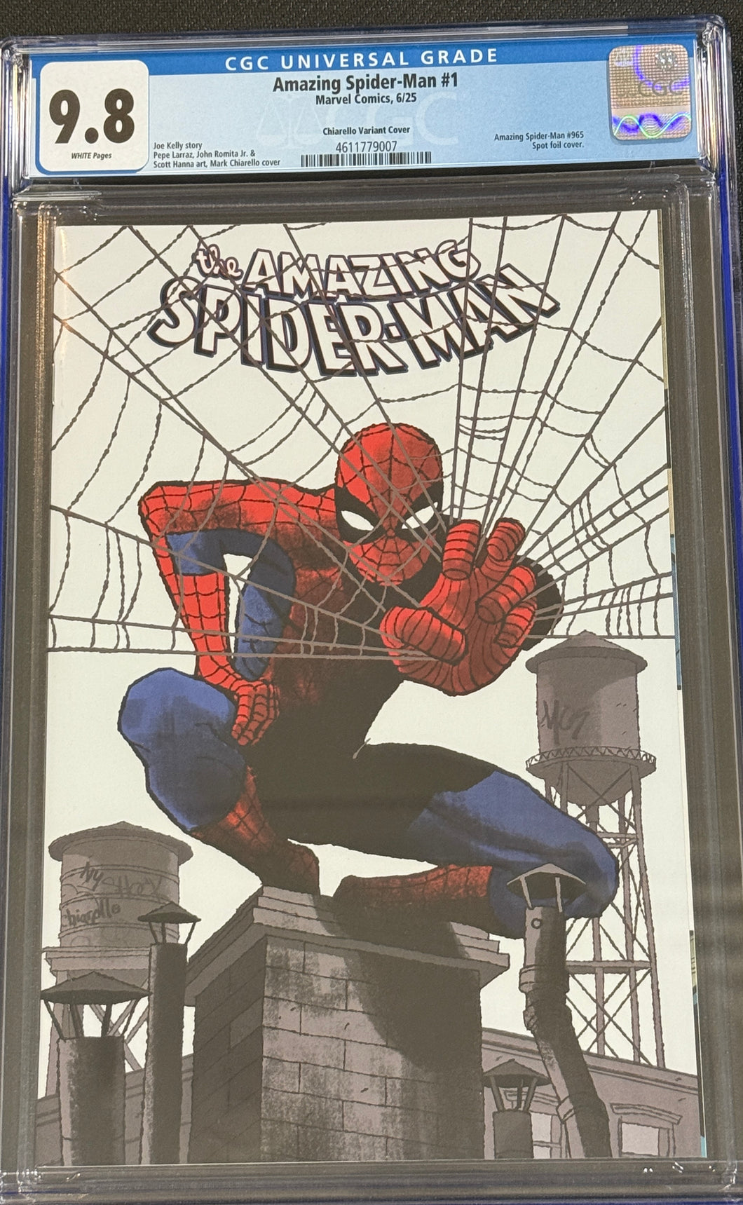 CGC 9.8 Amazing Spider-Man #1 Chiarello Spot foil variant cover