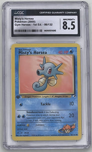 2000 Pokemon Gym Heroes 1st Edition #86 Misty's Horsea CGC 8.5 NM-MT+
