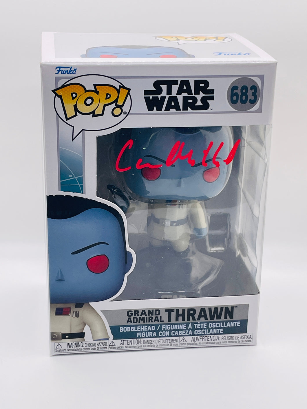 Grand Admiral Thrawn 683 Star Wars Funko Pop signed by Lars Mikkelsen