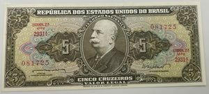 Brazil, 5 cruzeiros, ND (1962), UNC